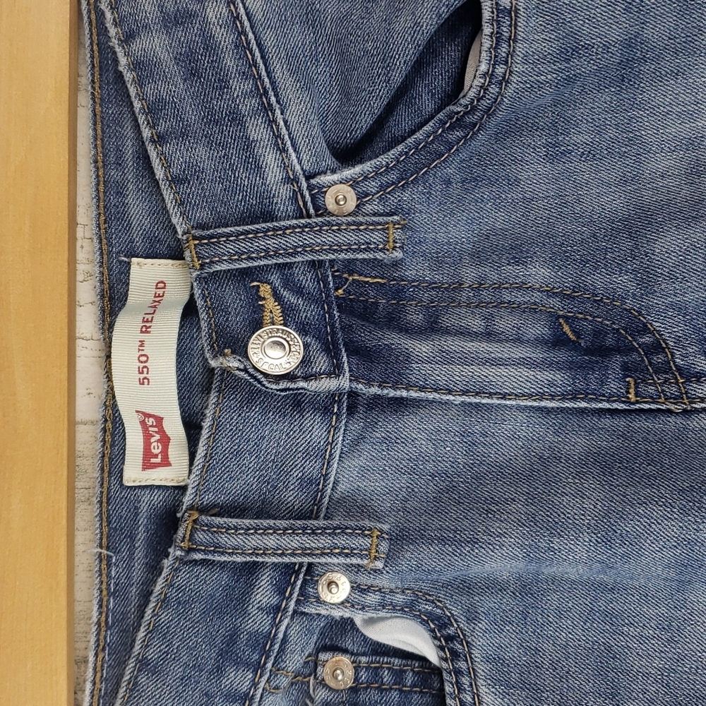 Levi's 550 relaxed denim blue jeans Size 10 slim - Picture 2 of 8